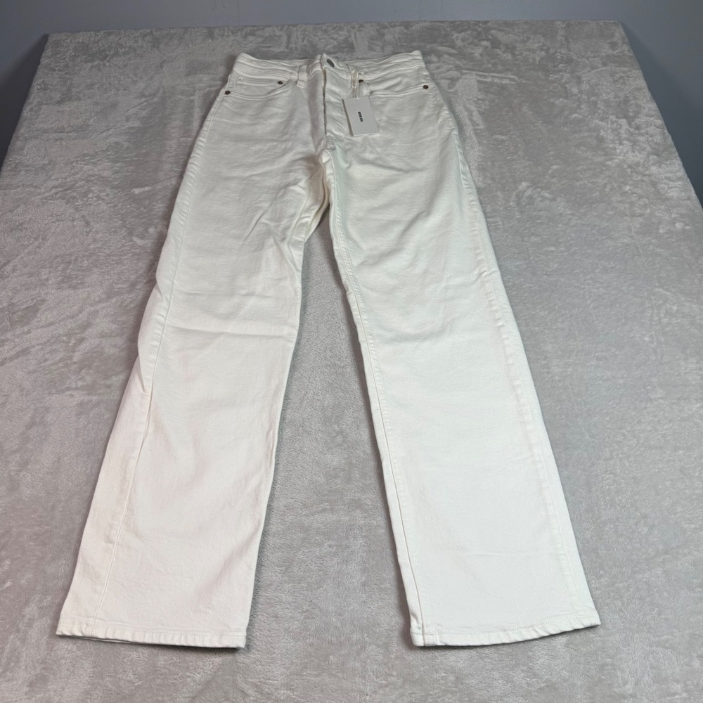 NWT Buck Mason Womens Wicker Stretch Ridge Twill Rider Pants Size 27 White READ